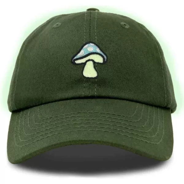 DALIX Mushroom Embroidered Glow in The Dark Hat Dad Hat Cotton Baseball Cap