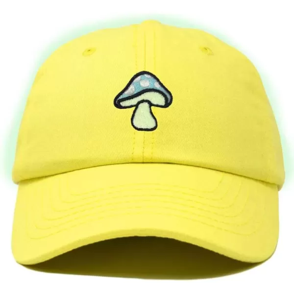 DALIX Mushroom Embroidered Glow in The Dark Hat Dad Hat Cotton Baseball Cap