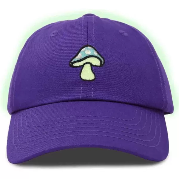 DALIX Mushroom Embroidered Glow in The Dark Hat Dad Hat Cotton Baseball Cap