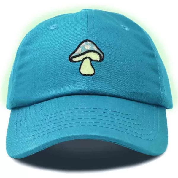 DALIX Mushroom Embroidered Glow in The Dark Hat Dad Hat Cotton Baseball Cap