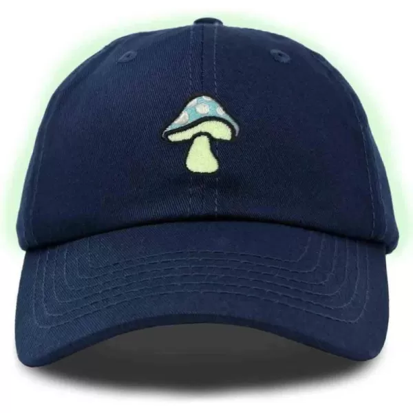 DALIX Mushroom Embroidered Glow in The Dark Hat Dad Hat Cotton Baseball Cap