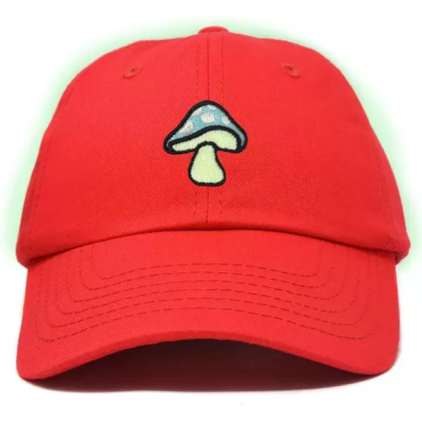 DALIX Mushroom Embroidered Glow in The Dark Hat Dad Hat Cotton Baseball Cap
