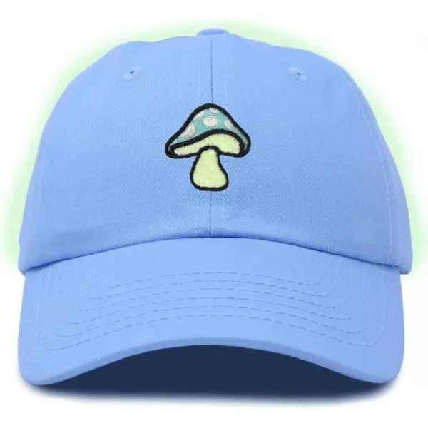 DALIX Mushroom Embroidered Glow in The Dark Hat Dad Hat Cotton Baseball Cap