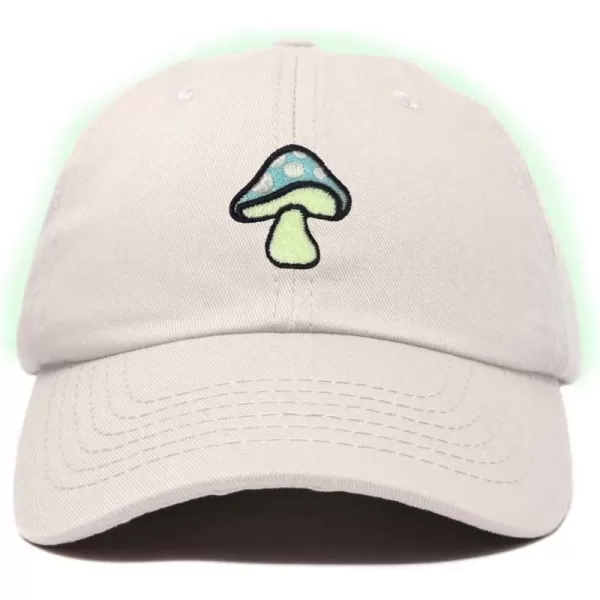 DALIX Mushroom Embroidered Glow in The Dark Hat Dad Hat Cotton Baseball Cap