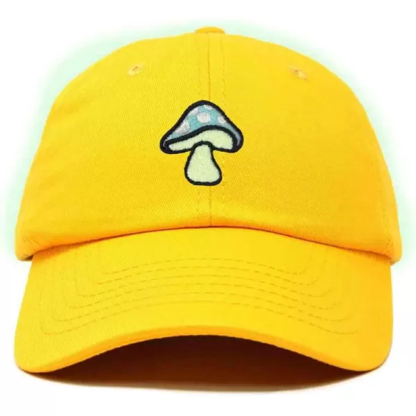 DALIX Mushroom Embroidered Glow in The Dark Hat Dad Hat Cotton Baseball Cap