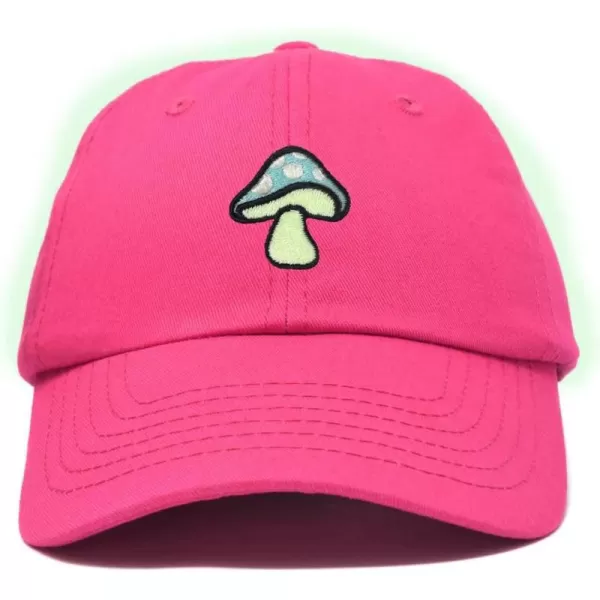 DALIX Mushroom Embroidered Glow in The Dark Hat Dad Hat Cotton Baseball Cap