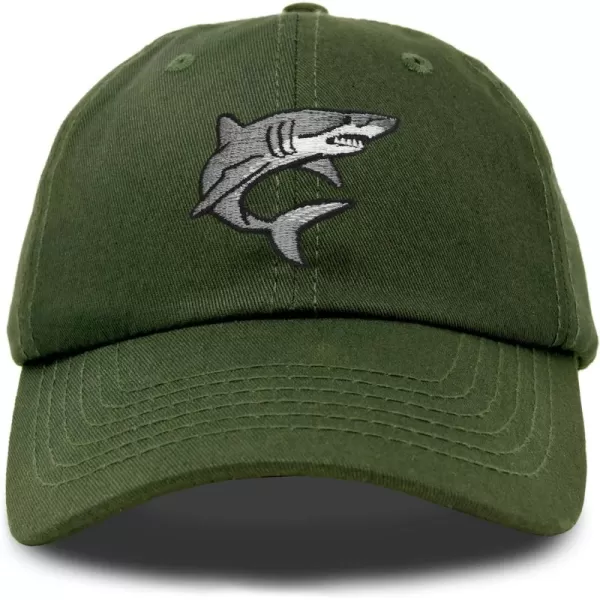 DALIX Shark Hat Embroidered Baseball Cap Great White