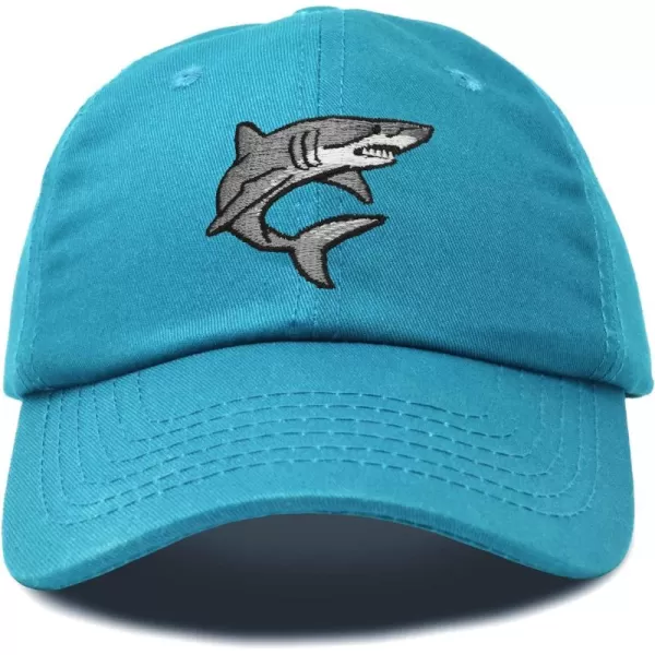 DALIX Shark Hat Embroidered Baseball Cap Great White