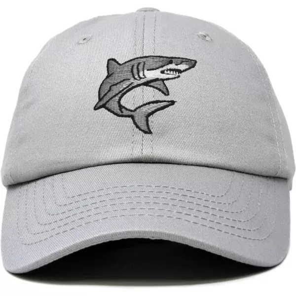 DALIX Shark Hat Embroidered Baseball Cap Great White