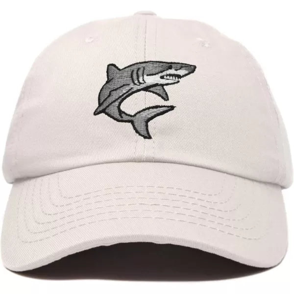 DALIX Shark Hat Embroidered Baseball Cap Great White