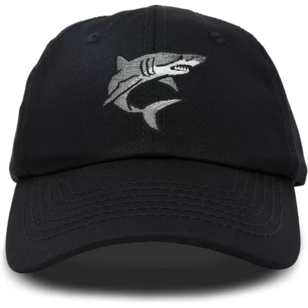 DALIX Shark Hat Embroidered Baseball Cap Great White