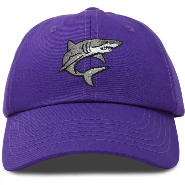 DALIX Shark Hat Embroidered Baseball Cap Great White