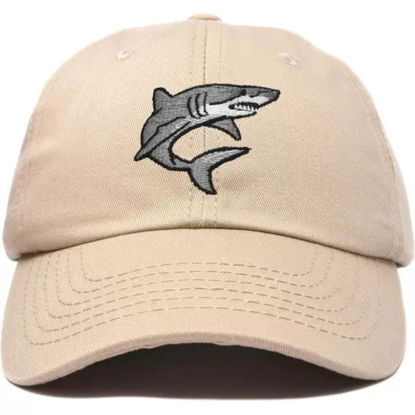 DALIX Shark Hat Embroidered Baseball Cap Great White