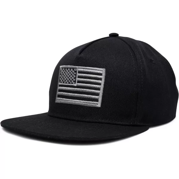 DALIX American Flag Hat Flat Bill Snapback USA Baseball Cap