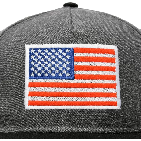 DALIX American Flag Hat Flat Bill Snapback USA Baseball Cap