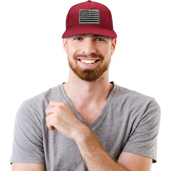 DALIX American Flag Hat Flat Bill Snapback USA Baseball Cap