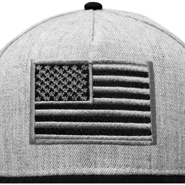 DALIX American Flag Hat Flat Bill Snapback USA Baseball Cap