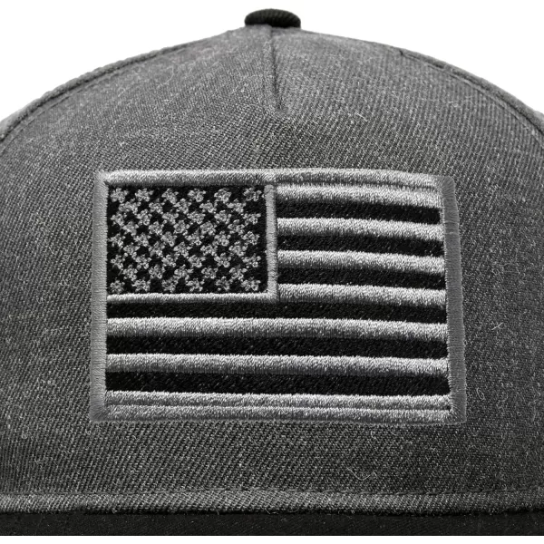 DALIX American Flag Hat Flat Bill Snapback USA Baseball Cap