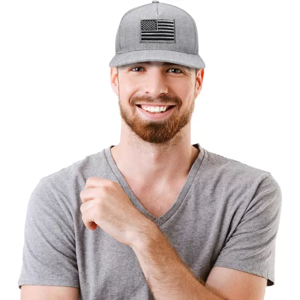 DALIX American Flag Hat Flat Bill Snapback USA Baseball Cap