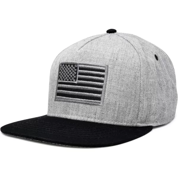 DALIX American Flag Hat Flat Bill Snapback USA Baseball Cap