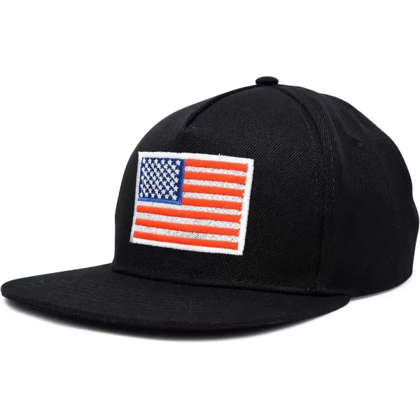 DALIX American Flag Hat Flat Bill Snapback USA Baseball Cap