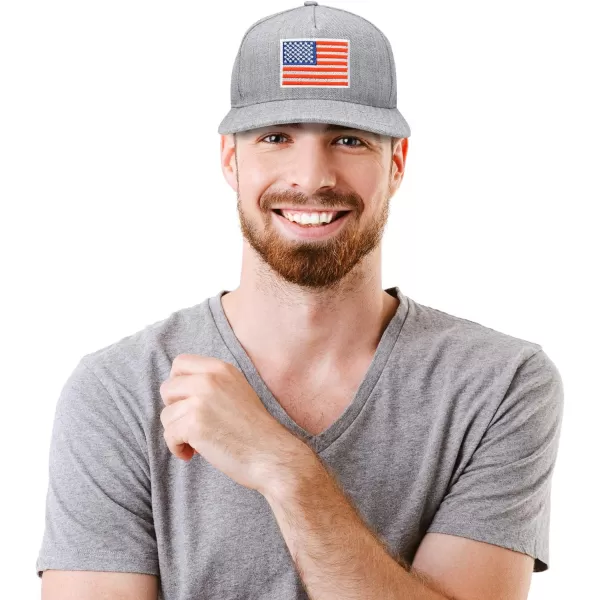 DALIX American Flag Hat Flat Bill Snapback USA Baseball Cap