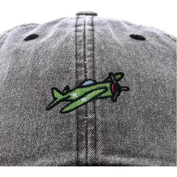 DALIX Military Plane Embroidered Cap Cotton Baseball Hat Airplane Jet Men