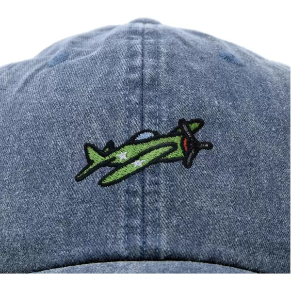 DALIX Military Plane Embroidered Cap Cotton Baseball Hat Airplane Jet Men