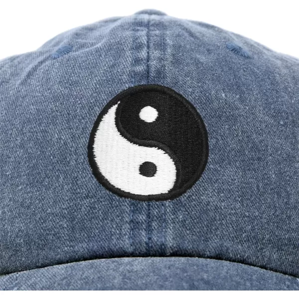 DALIX Ying Yang Dad Hat Baseball Cap Zen Peace Balance Philosophy Vintage