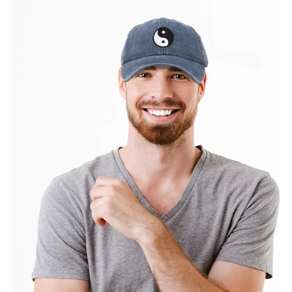 DALIX Ying Yang Dad Hat Baseball Cap Zen Peace Balance Philosophy Vintage