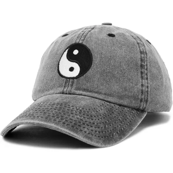 DALIX Ying Yang Dad Hat Baseball Cap Zen Peace Balance Philosophy Vintage