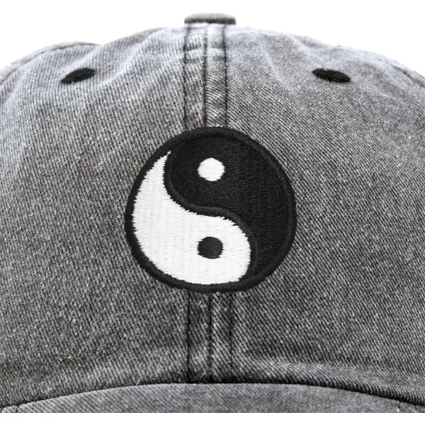 DALIX Ying Yang Dad Hat Baseball Cap Zen Peace Balance Philosophy Vintage