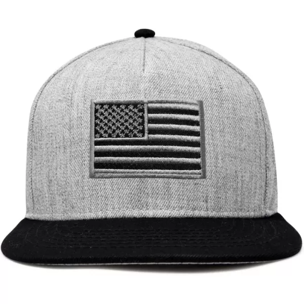 DALIX American Flag Hat Flat Bill Snapback USA Baseball Cap