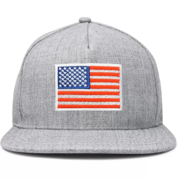 DALIX American Flag Hat Flat Bill Snapback USA Baseball Cap