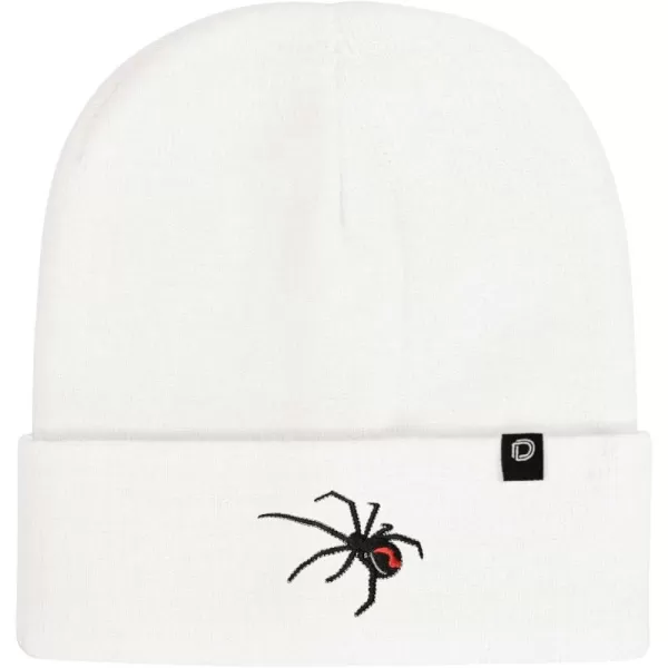 DALIX Black Widow Spider Beanie Warm Winter Cap Embroidered Hat Black