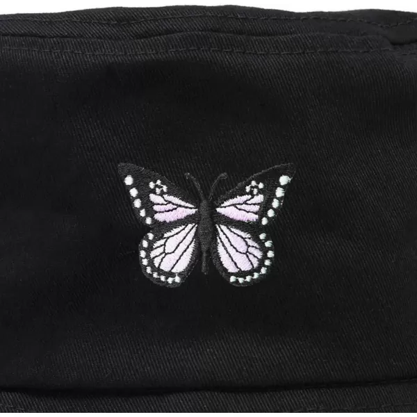 DALIX Butterfly Embroidered Bucket Hat