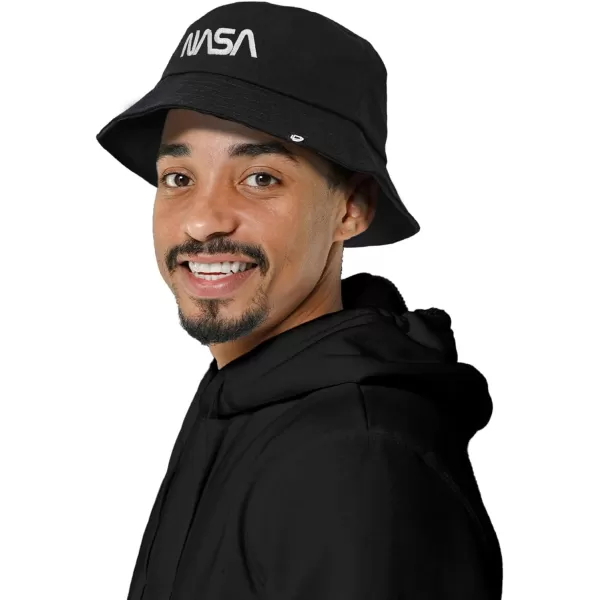 DALIX Embroidered NASA Worm Bucket Hat Cotton Men Teens