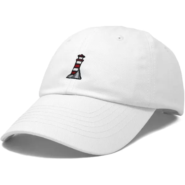 DALIX Lighthouse Embroidered Cap Cotton Baseball Hat Nautical Womens
