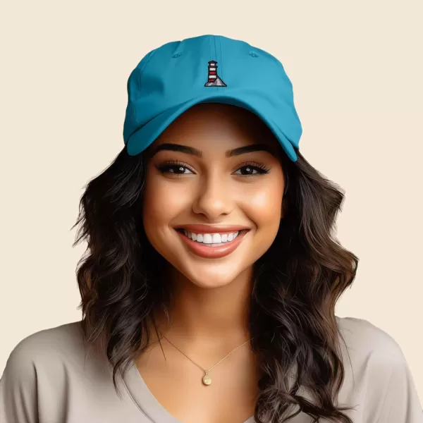 DALIX Lighthouse Embroidered Cap Cotton Baseball Hat Nautical Womens