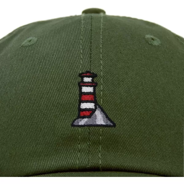 DALIX Lighthouse Embroidered Cap Cotton Baseball Hat Nautical Womens