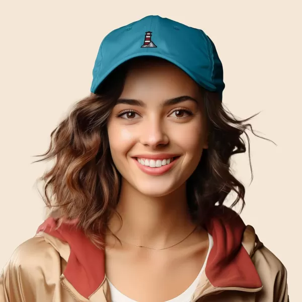 DALIX Lighthouse Embroidered Cap Cotton Baseball Hat Nautical Womens