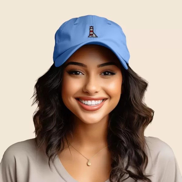 DALIX Lighthouse Embroidered Cap Cotton Baseball Hat Nautical Womens