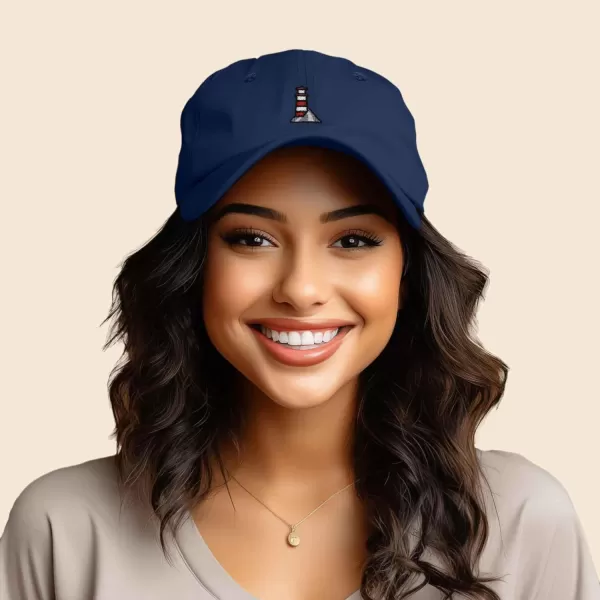 DALIX Lighthouse Embroidered Cap Cotton Baseball Hat Nautical Womens