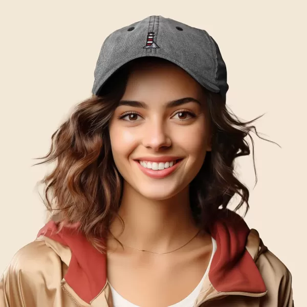 DALIX Lighthouse Embroidered Cap Cotton Baseball Hat Nautical Womens