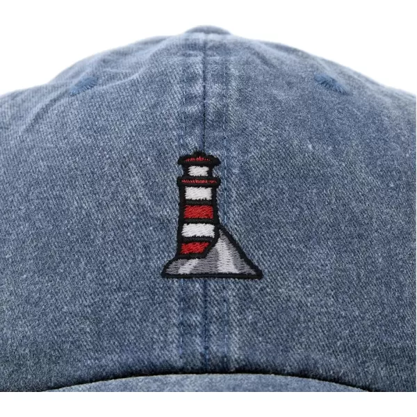 DALIX Lighthouse Embroidered Cap Cotton Baseball Hat Nautical Womens