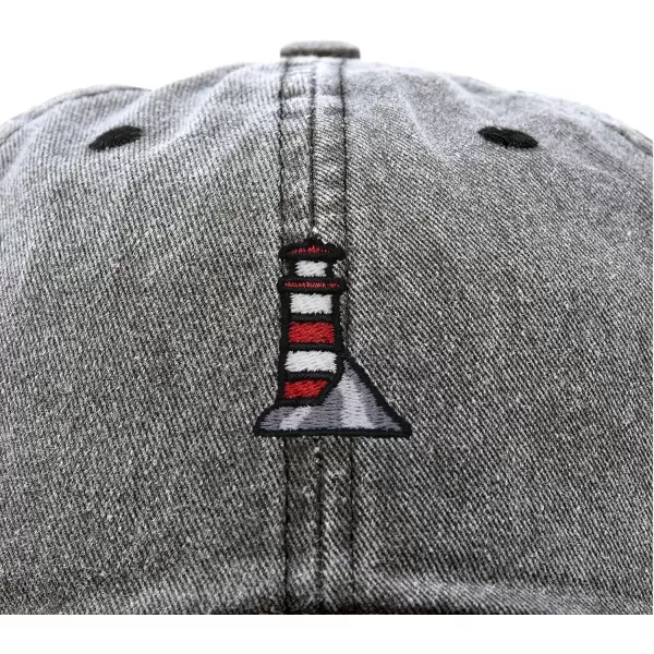 DALIX Lighthouse Embroidered Cap Cotton Baseball Hat Nautical Womens