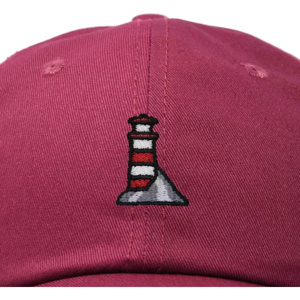 DALIX Lighthouse Embroidered Cap Cotton Baseball Hat Nautical Womens