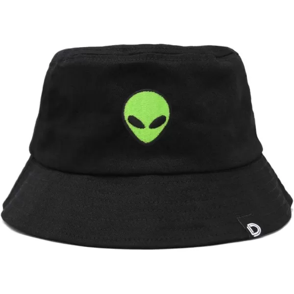DALIX Alien Embroidered Bucket Hat