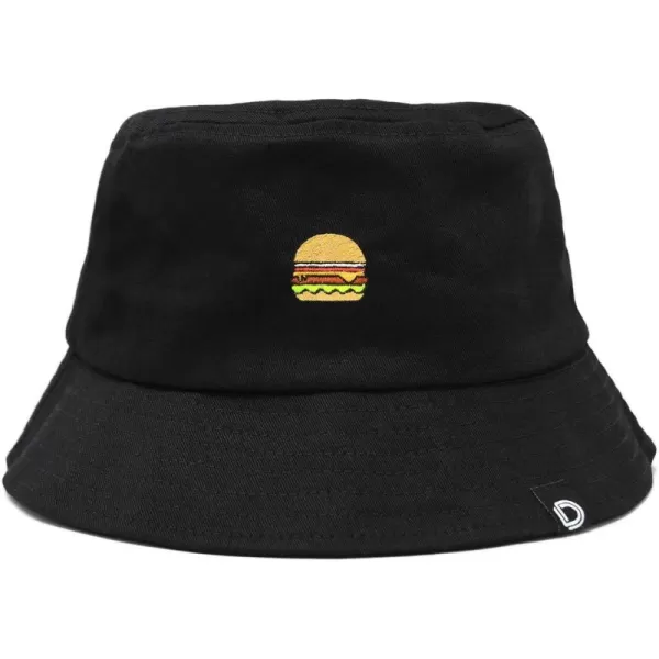 DALIX Embroidered Cheeseburger Bucket Hat Cotton Men Teens