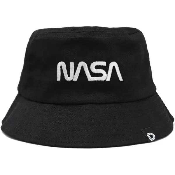 DALIX Embroidered NASA Worm Bucket Hat Cotton Men Teens